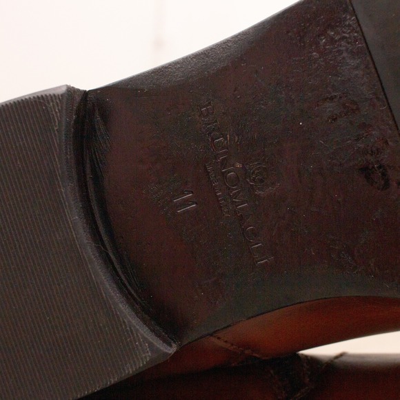 495$ Bruno Magli Angiolini Hand-burnished‎ calfskin Zip Boots